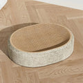 CATLOOM Oval Cat Bed With Durable Sisal Scratching Surface And Cozy Cushion