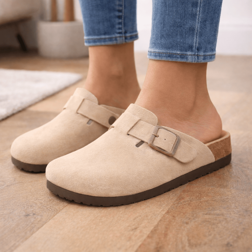 CAVEN Gepolsterte Wildleder-Clogs für Unisex-Alltagskleidung