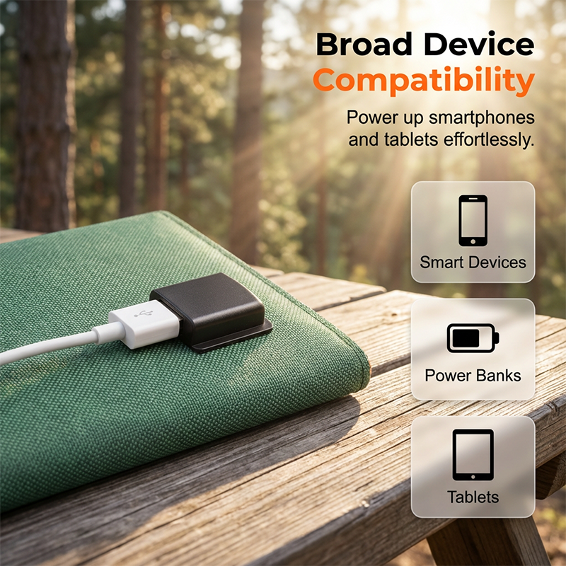 Sun Powered Portable Charger With USB Ports For Mobile Devices