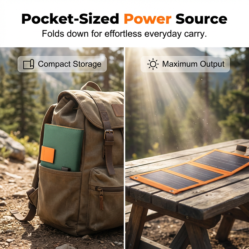 Sun Powered Portable Charger With USB Ports For Mobile Devices