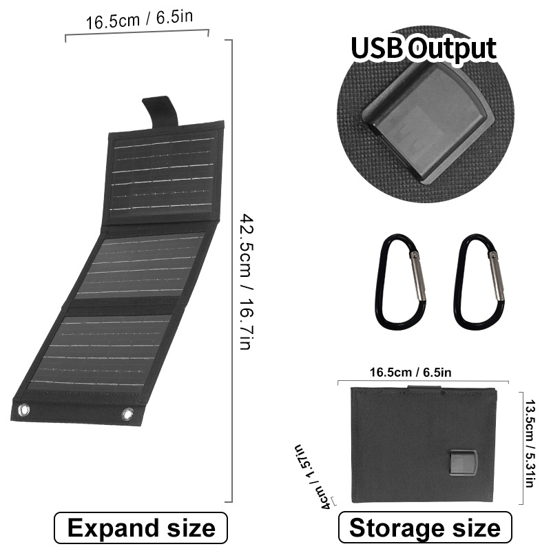 Sun Powered Portable Charger With USB Ports For Mobile Devices