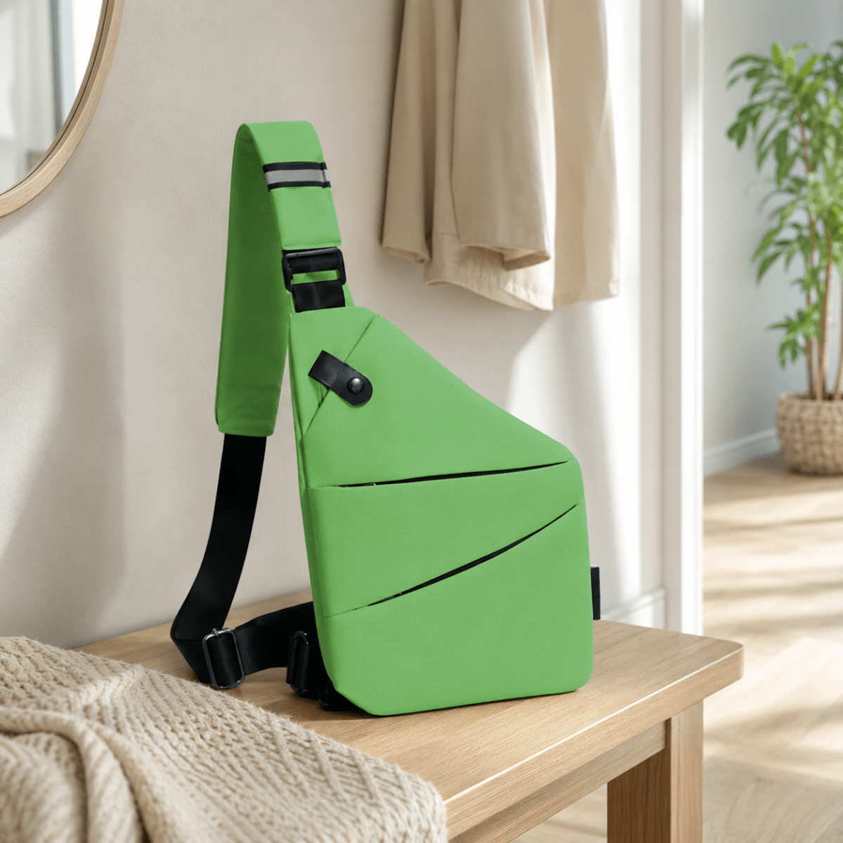 Bolso bandolera TRAVGUARD con protección RFID y diseño repelente al agua