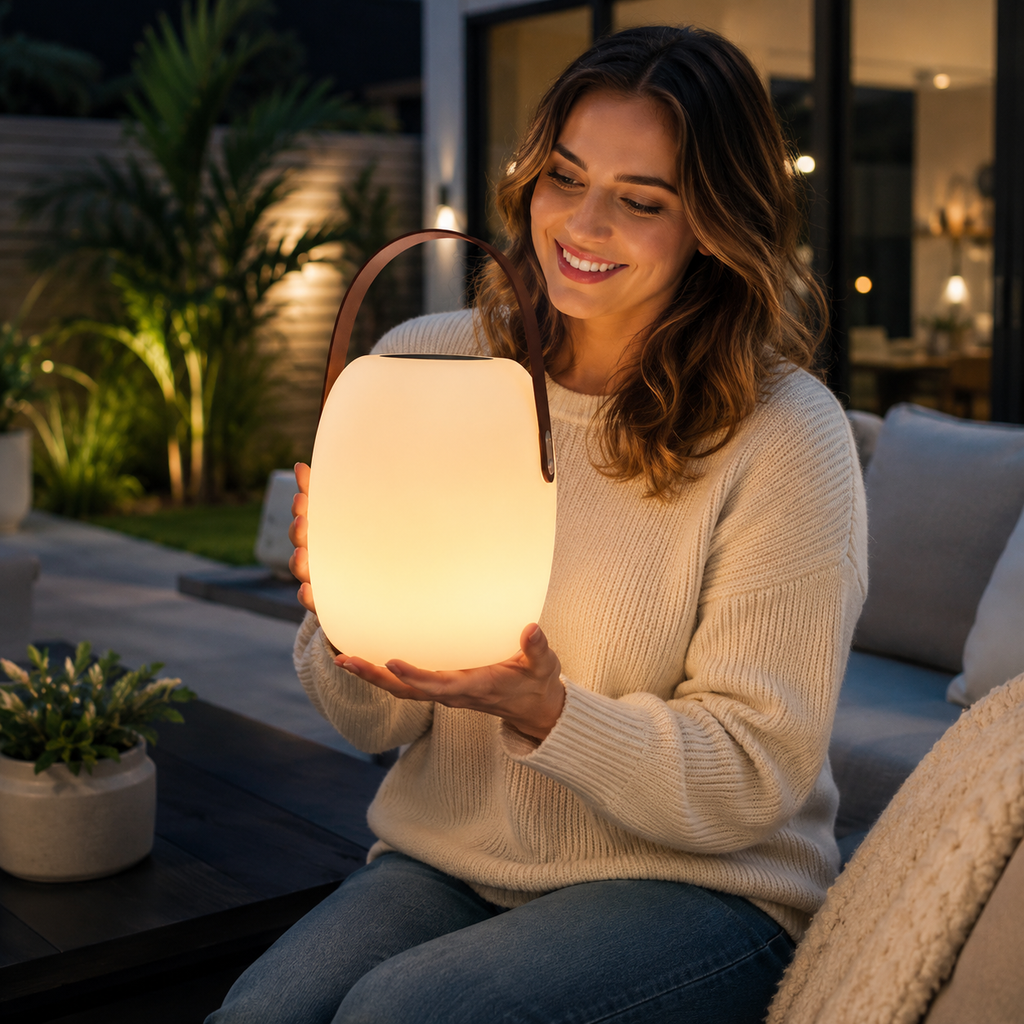 Table Lamp With Rechargeable Battery For Ambient Lighting