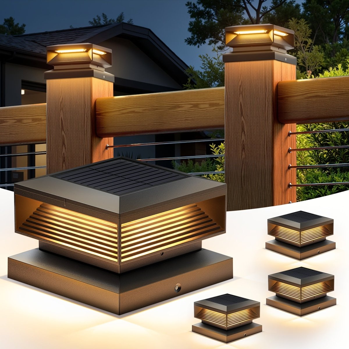 SHINEFLOW Solar Post Lights For Patios And Decks And Garden Paths