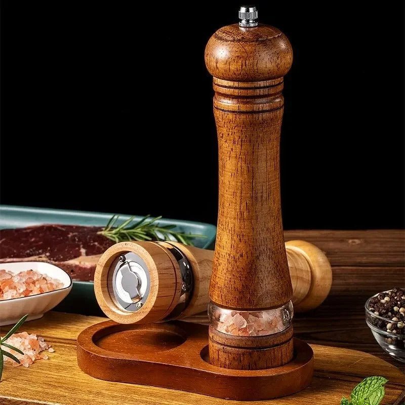 CHEFMILL Dřevěný mlýnek na pepř a sůl s nastavitelnou hrubostí mletí