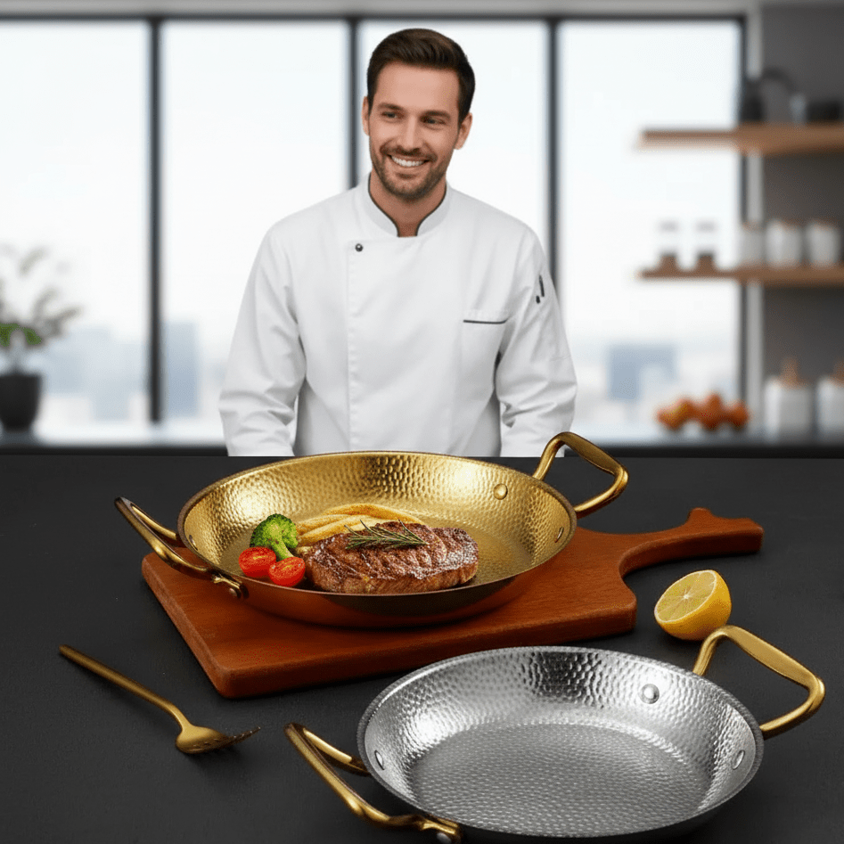 CHEFSTEEL Hammered Pot In Stainless Steel For Sauces And Versatile Cooking