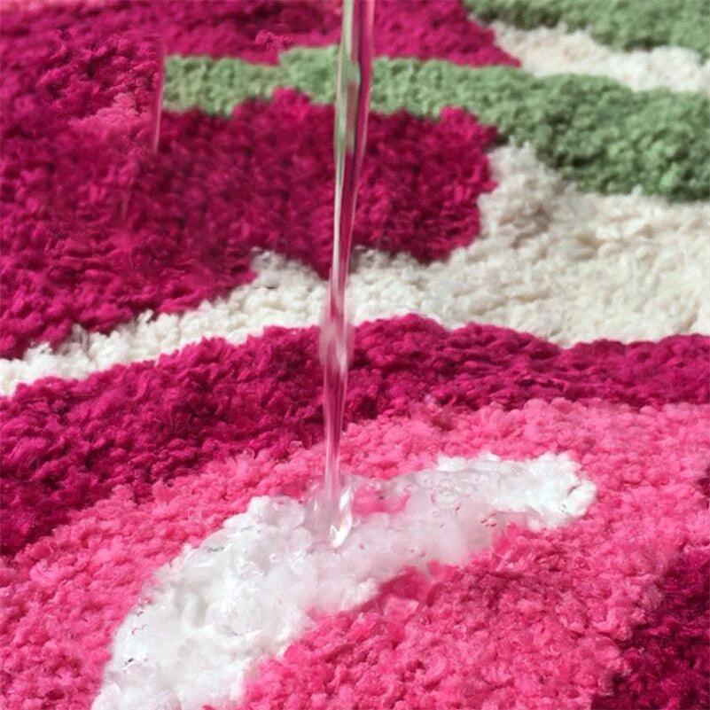 CHERRYSTEP Soft Anti Slip Bath Mat With Cherry Theme And High Absorbency