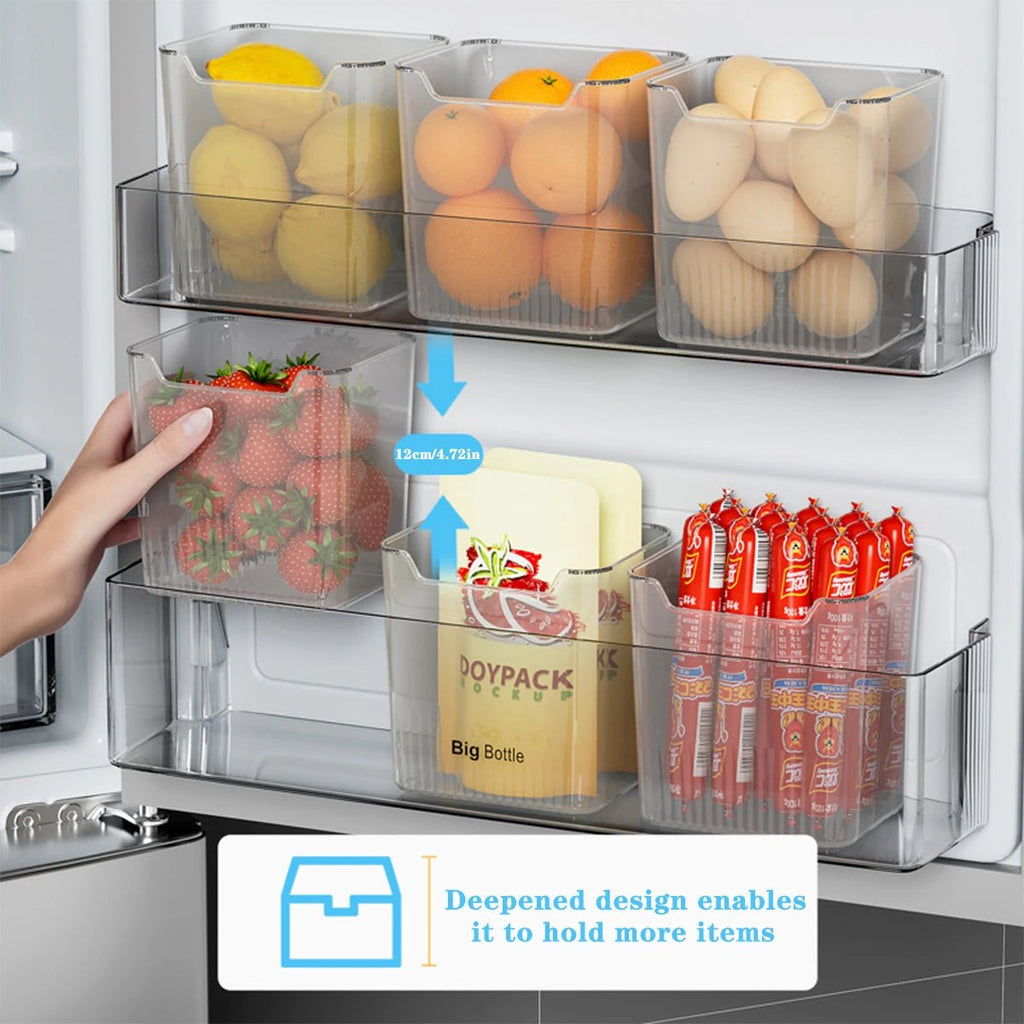 Boîtes transparentes CHILLKEEP pour réfrigérateur, pour un rangement ordonné des portes et étagères