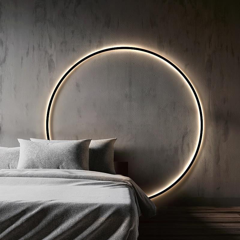 Nap alakú kerek fali lámpa elegáns modern minimalista világítás nappalikhoz