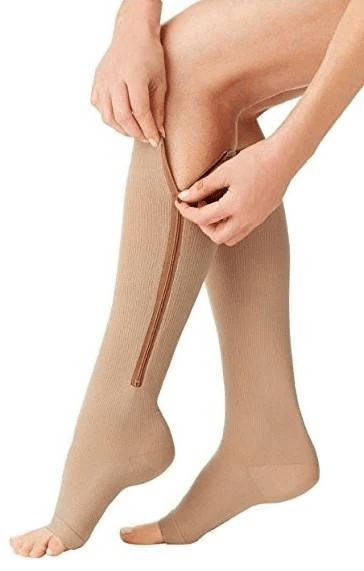 CIRCULOFLEX Open Toe Zip Compression Socks 20-30 mmHg