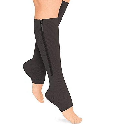 CIRCULOFLEX Open Toe Zip Compression Socks 20-30 mmHg