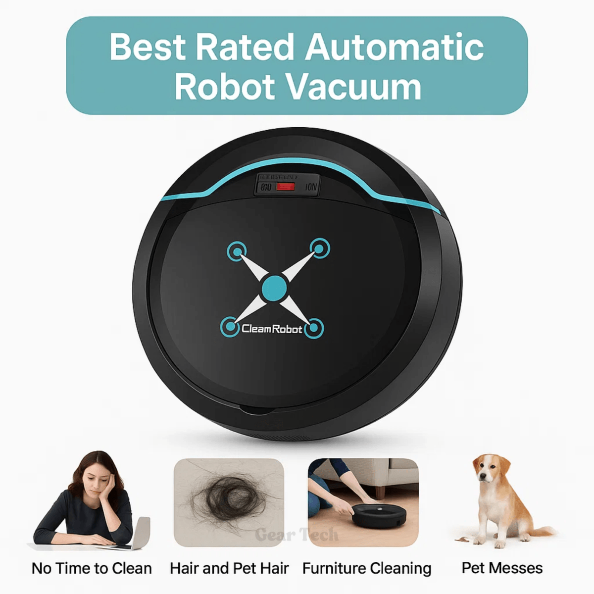 Cleanbot Všechno v Jednom Robot na Čištění Podlah s Vysáváním a Mopováním