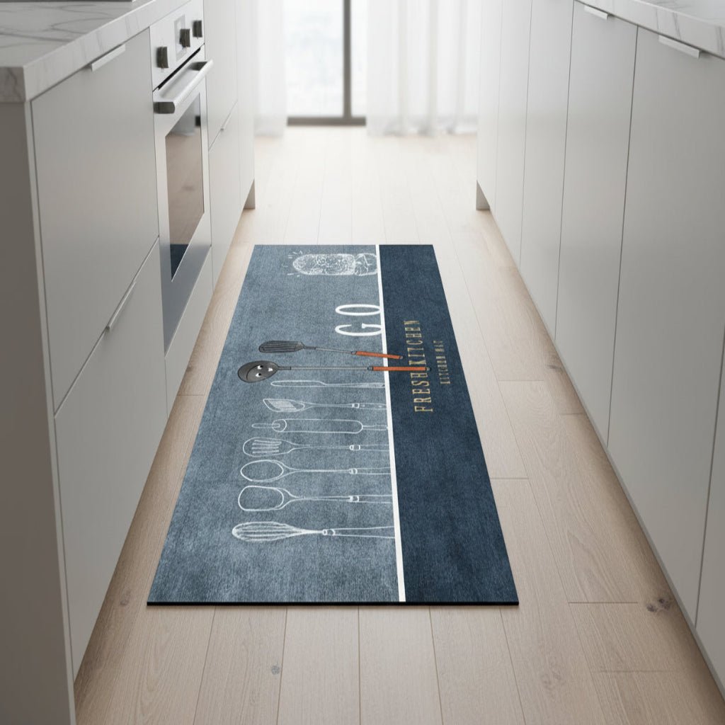Cleanly SoftStep protiskluzová kuchyňská rohož s sametovým vzhledem pro elegantní domácí pohodlí