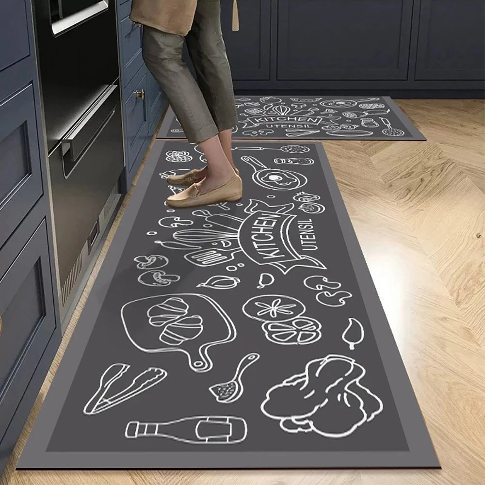 Cleanly SoftStep protiskluzová kuchyňská rohož s sametovým vzhledem pro elegantní domácí pohodlí