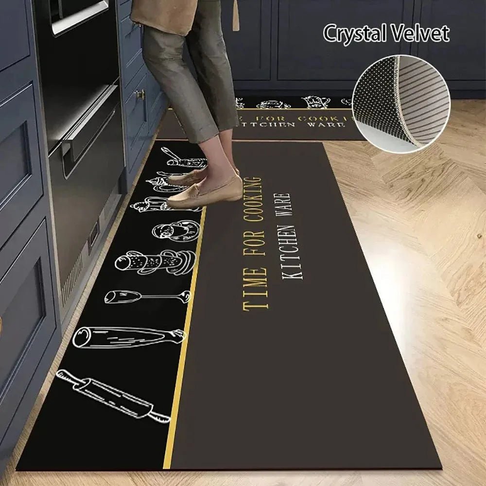 Cleanly SoftStep protiskluzová kuchyňská rohož s sametovým vzhledem pro elegantní domácí pohodlí