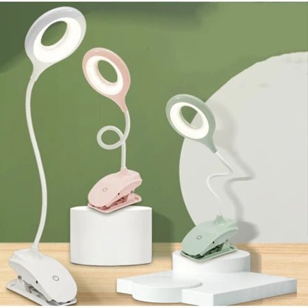 ClipGlow stmívatelná čtecí lampa s klipem, flexibilním krkem a USB LED