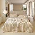 CLOUDBUN Cozy Faux Fur Blanket For Sofa And Bed Set