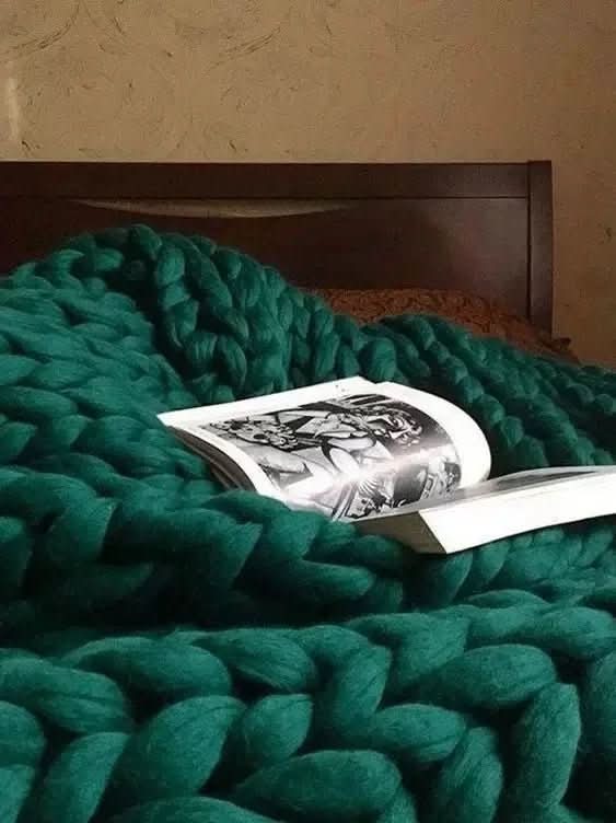 ComfaKnit Minky Tyk Tæppe Håndlavet til Komfort