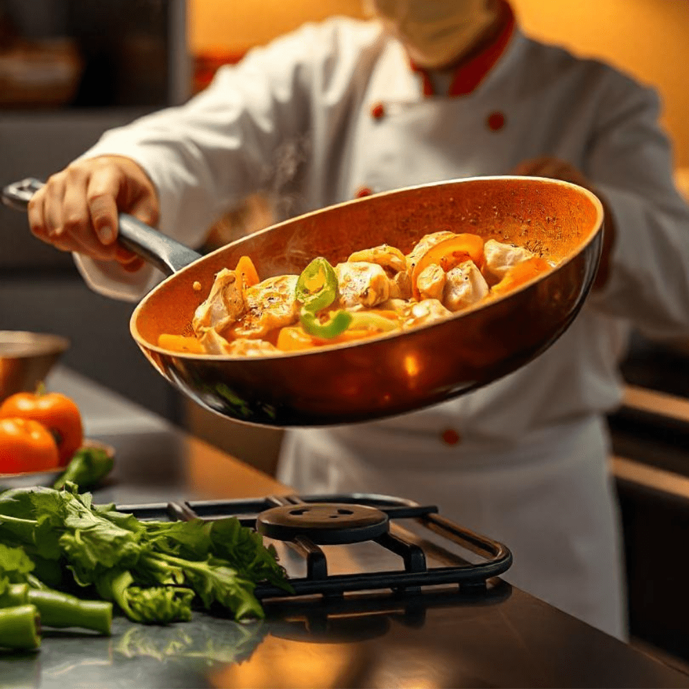 Kobberpande: Professionel Nonstick Stegepande med Hurtig Opvarmning
