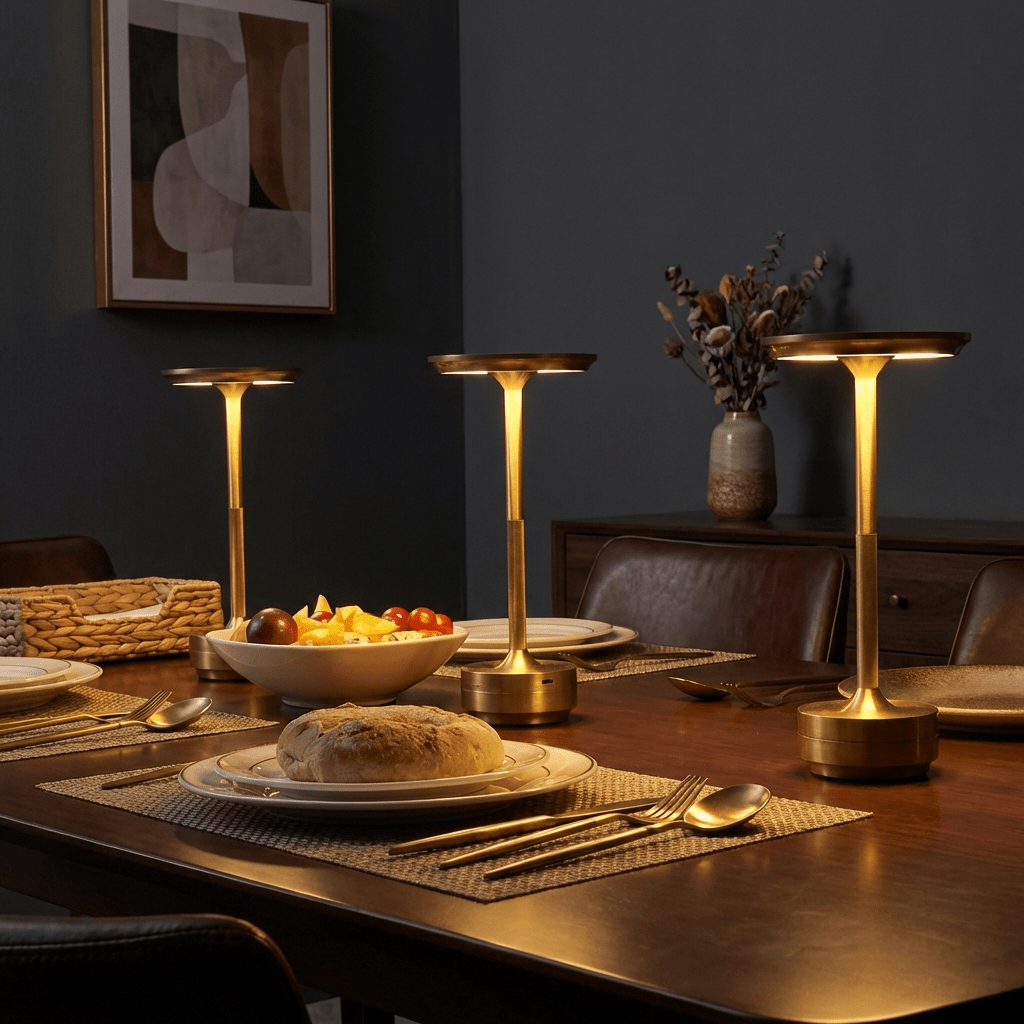 Oppladbar Trådløs LED Bordlampe Med Touchkontroll For Soverom Og Spisestue