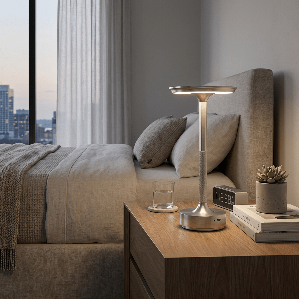 Oppladbar Trådløs LED Bordlampe Med Touchkontroll For Soverom Og Spisestue