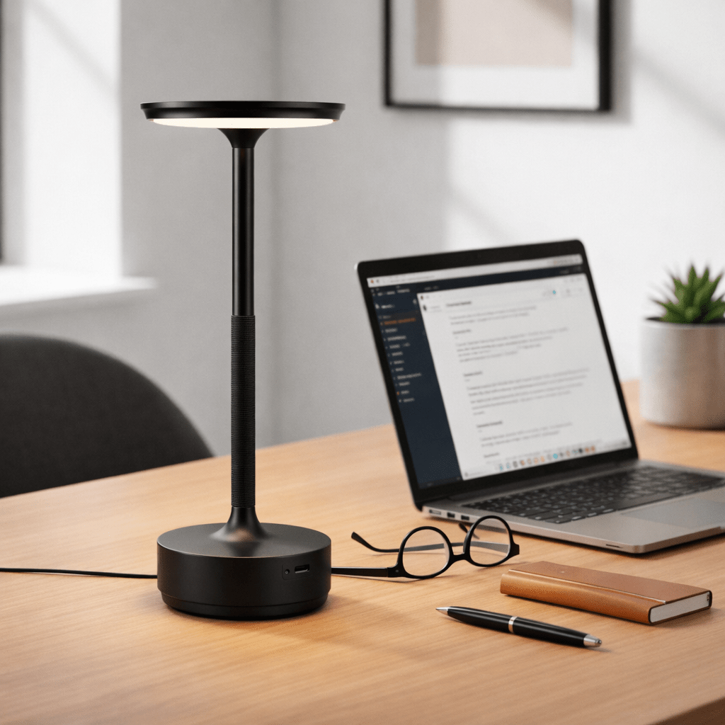 Oppladbar Trådløs LED Bordlampe Med Touchkontroll For Soverom Og Spisestue