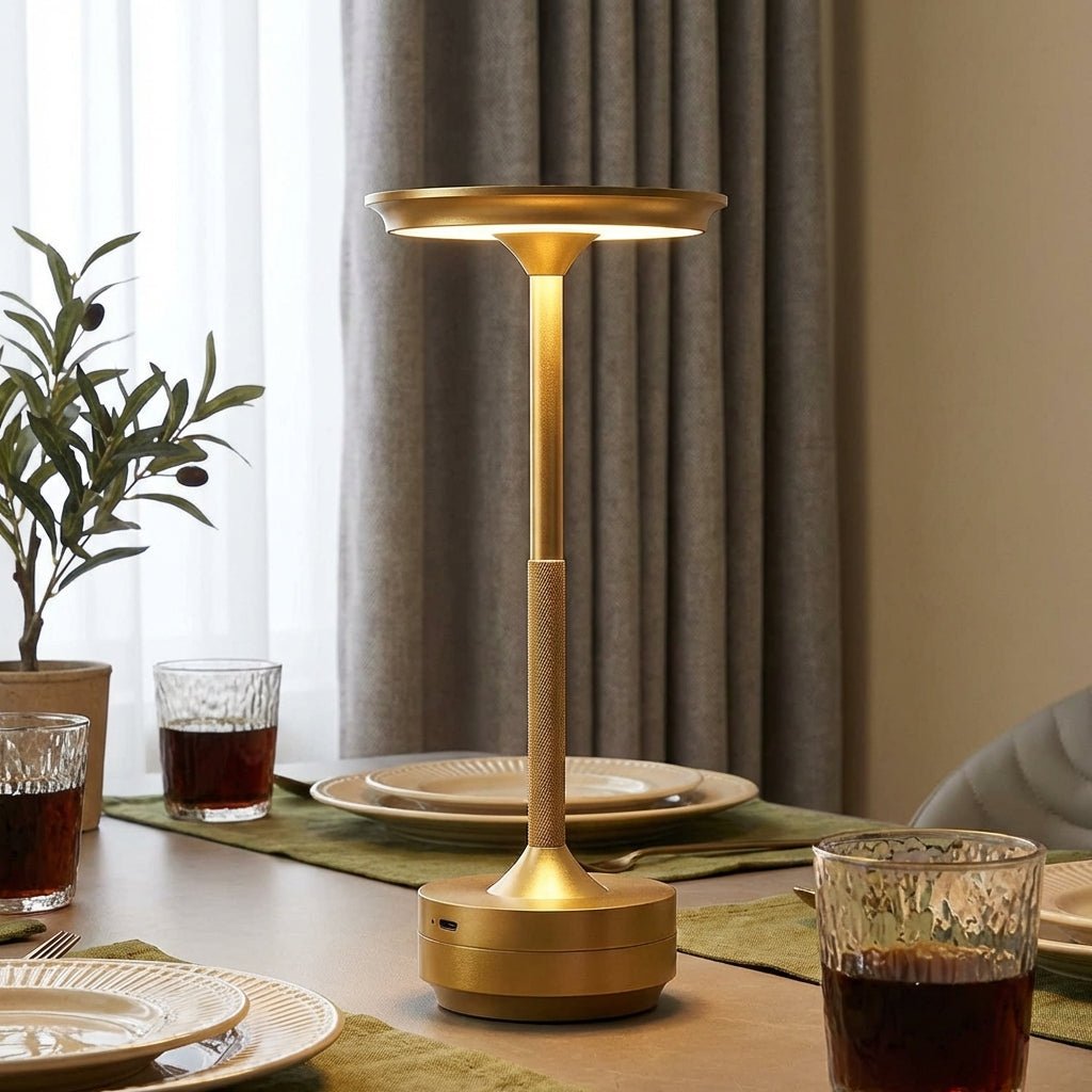 Oppladbar Trådløs LED Bordlampe Med Touchkontroll For Soverom Og Spisestue