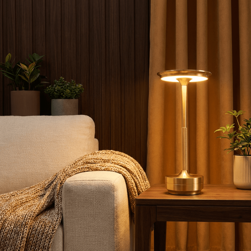 Oppladbar Trådløs LED Bordlampe Med Touchkontroll For Soverom Og Spisestue
