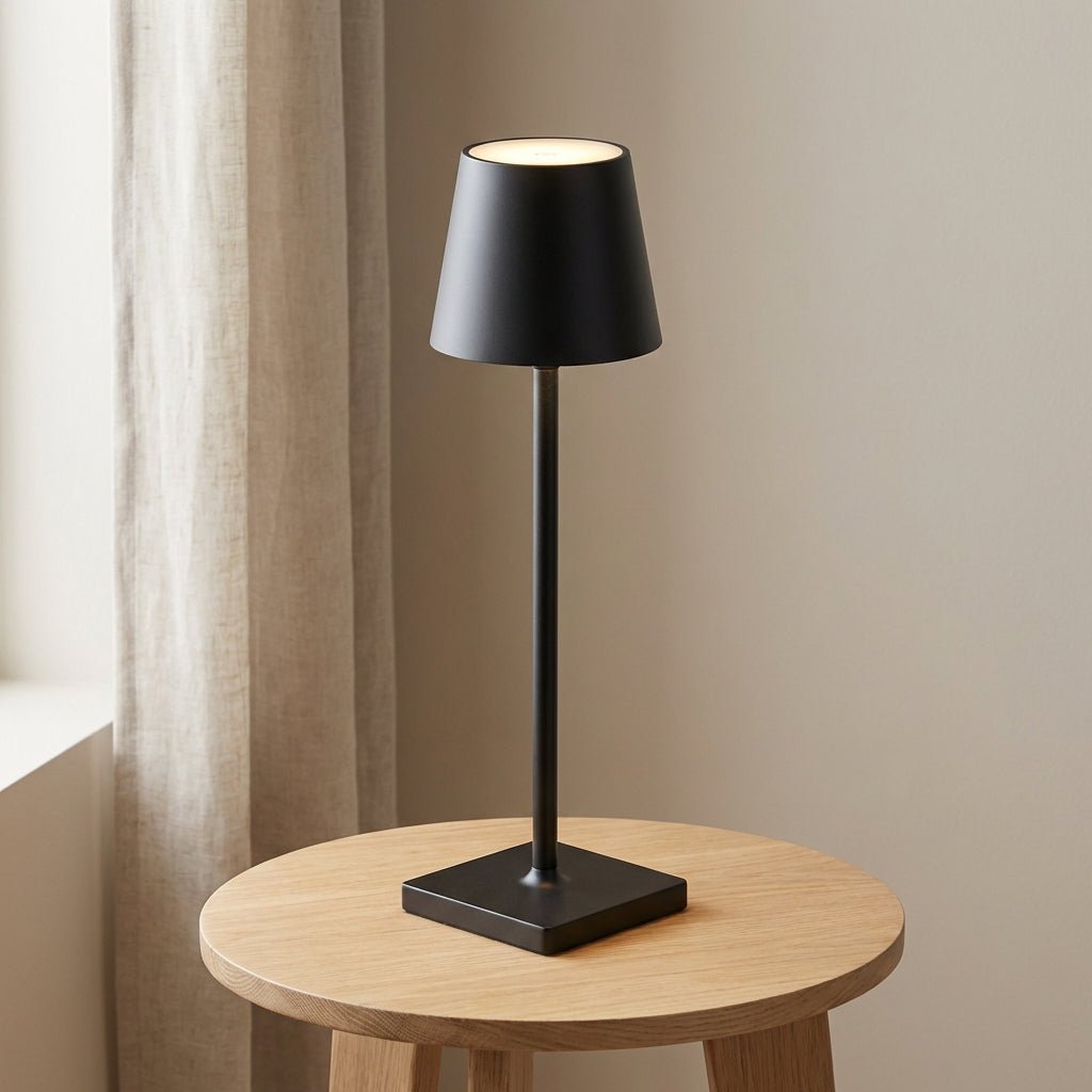 Trådløs Bordlampe Med Skandinavisk Minimalistisk Aluminium LED Og Touchkontroll