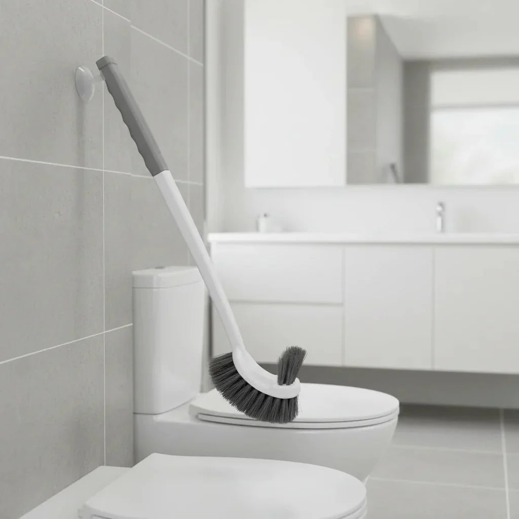 CORNERMAX Vægmonteret dobbeltsidet toiletbørste til hjørnerengøring