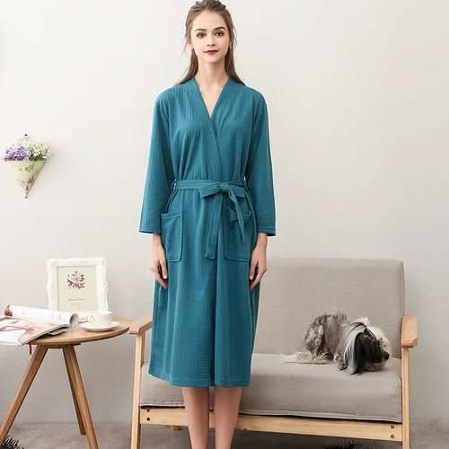 CottonWave Vaffel Badekåbe Til Unisex Polyesterstof