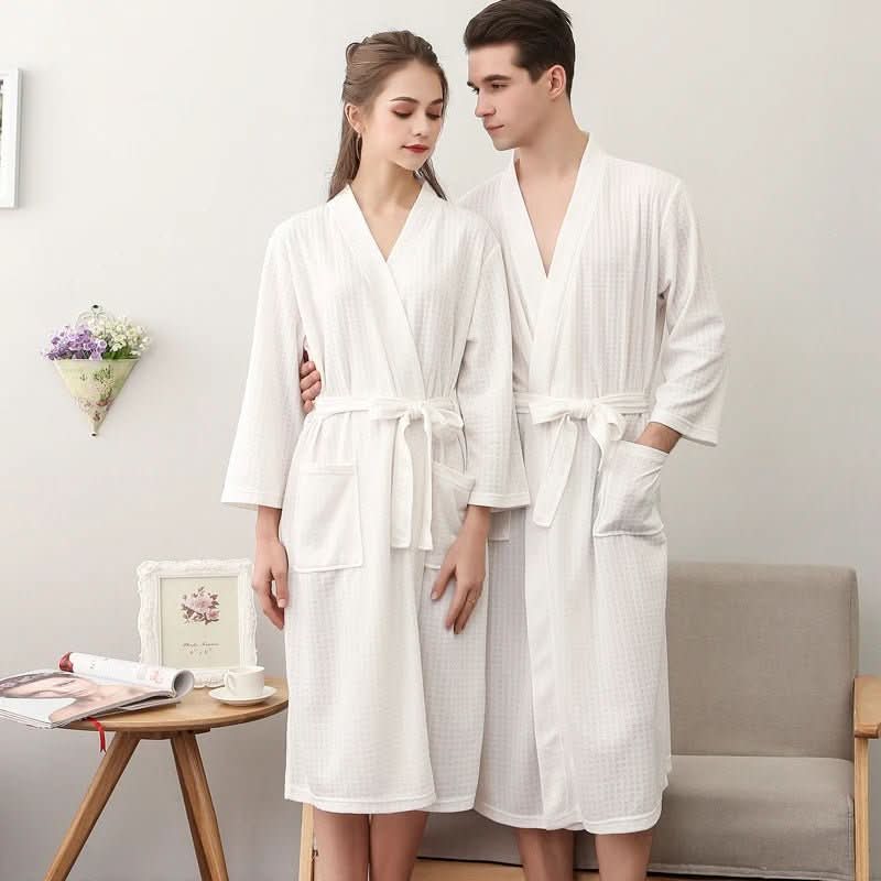 CottonWave Vaffel Badekåbe Til Unisex Polyesterstof