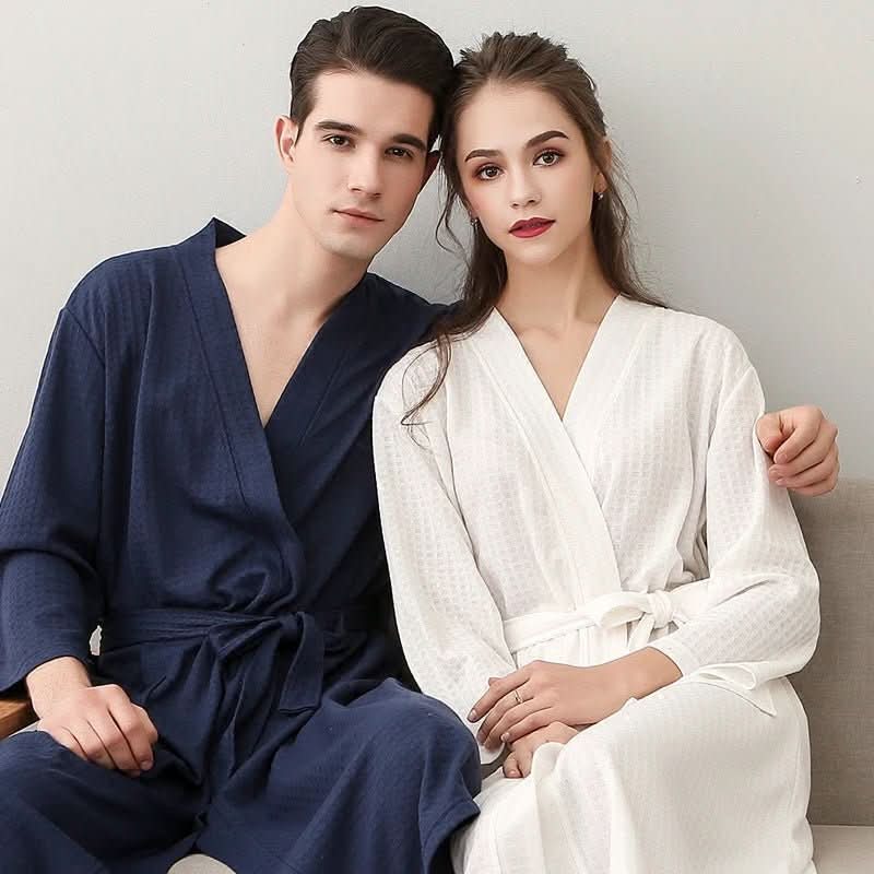 CottonWave Vaffel Badekåbe Til Unisex Polyesterstof