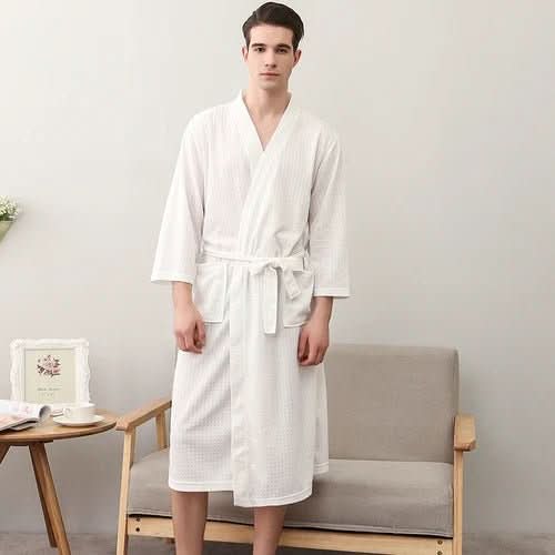 CottonWave Vaffel Badekåbe Til Unisex Polyesterstof