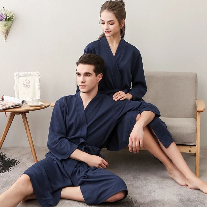 CottonWave Vaffel Badekåbe Til Unisex Polyesterstof