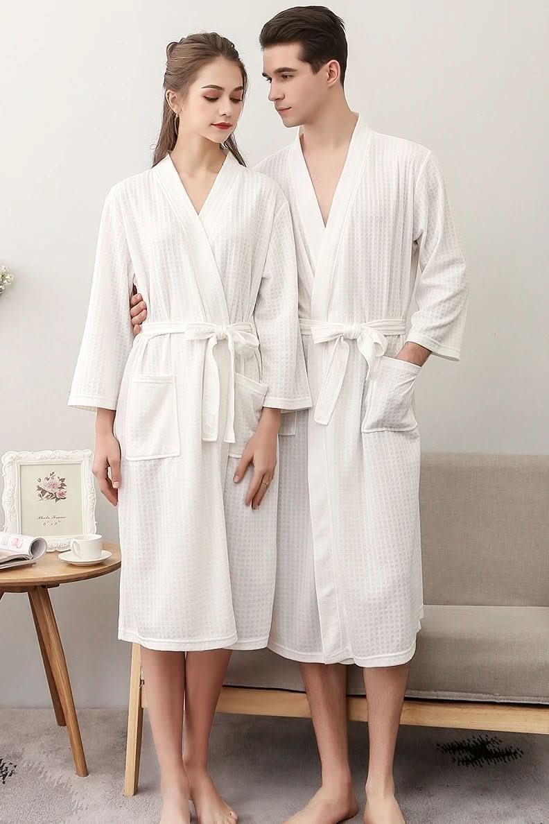 CottonWave Vaffel Badekåbe Til Unisex Polyesterstof
