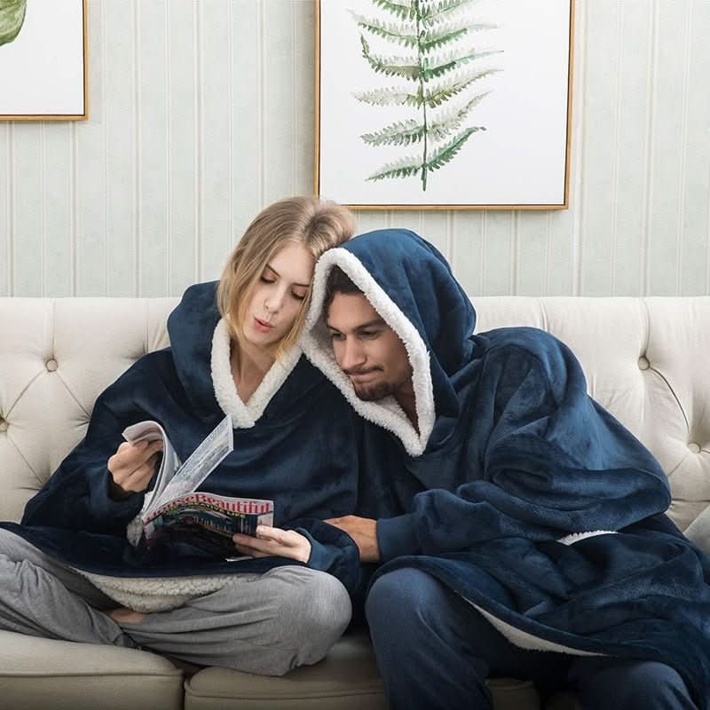 COZIVO Hættetrøje Fleece Tæppe til Varme og Komfort