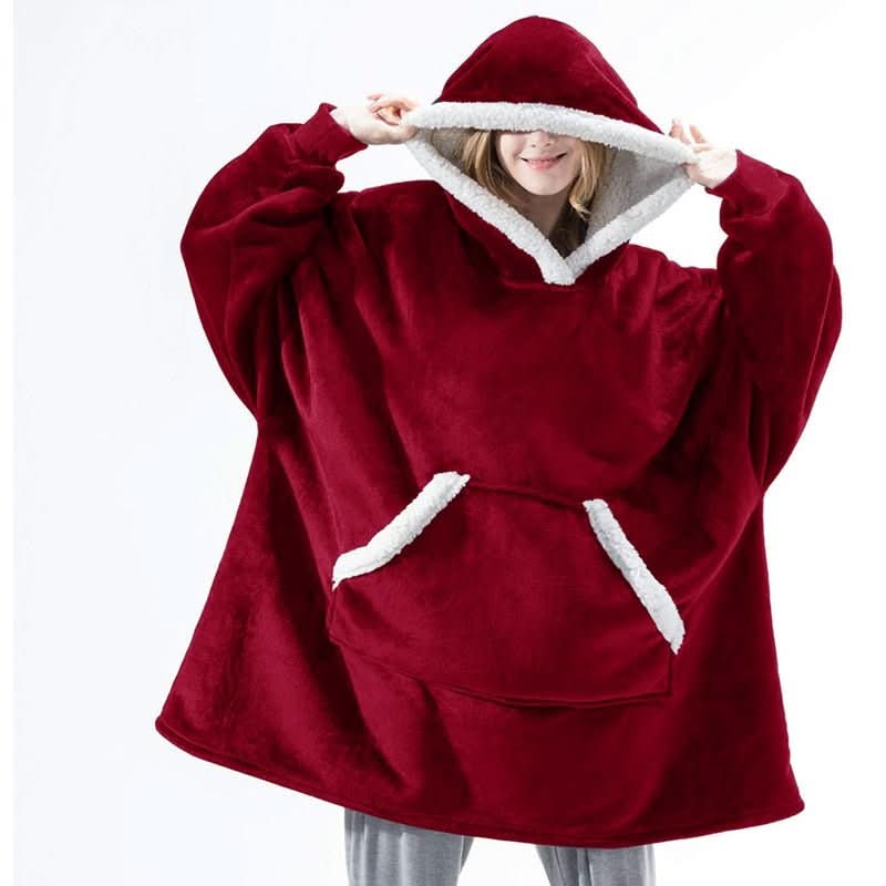 COZIVO Hættetrøje Fleece Tæppe til Varme og Komfort
