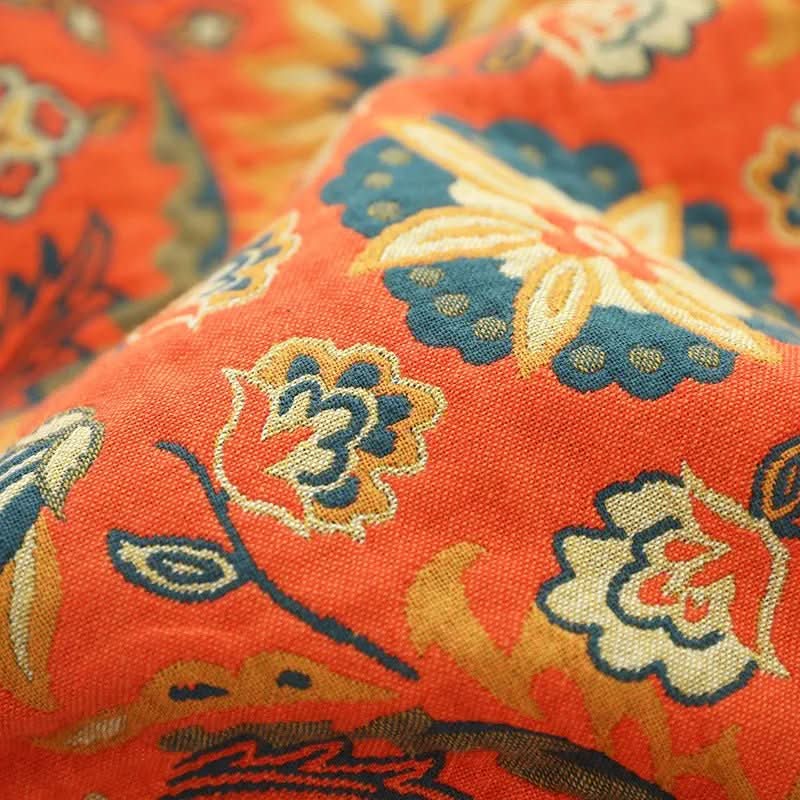 Hyggeligt luksus bomuldsplaid med elegant boho jacquard sofaplaid og sengetæppe
