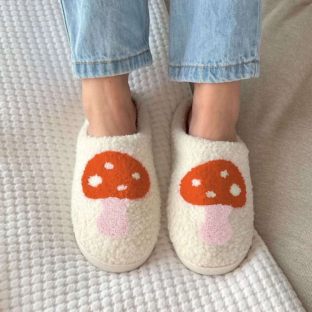 Cozyheart tøfler med blød sherpa og skridsikker sål
