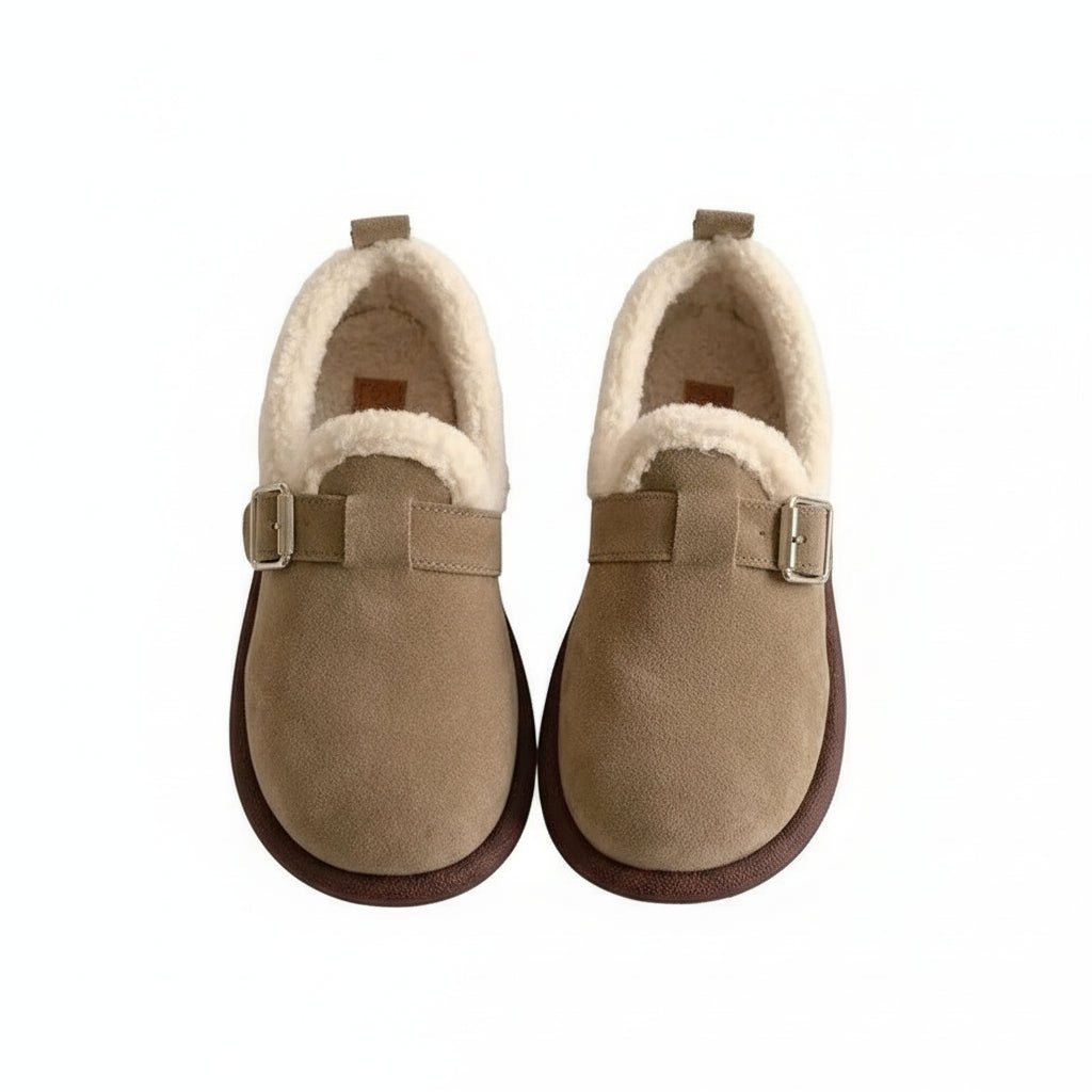 COZYMOVE Retro Slip-On Sneakers med varm fleeceforing