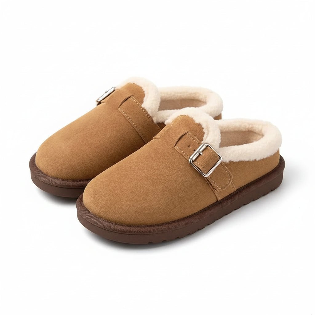 COZYMOVE Retro Slip-On Sneakers med varm fleeceforing