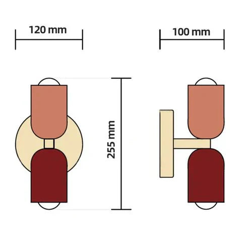 NovaLume Meleg Fényű Kétlámpás LED Fali Lámpák Otthonra