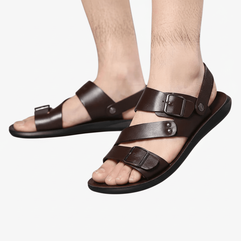CROSSEN Herresandaler med ergonomisk støtte og justerbar krydsrem