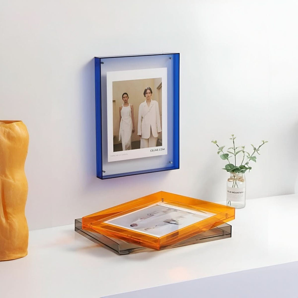 Crystaframe Klar Akryl Billedramme til Et Elegant Flydende Display