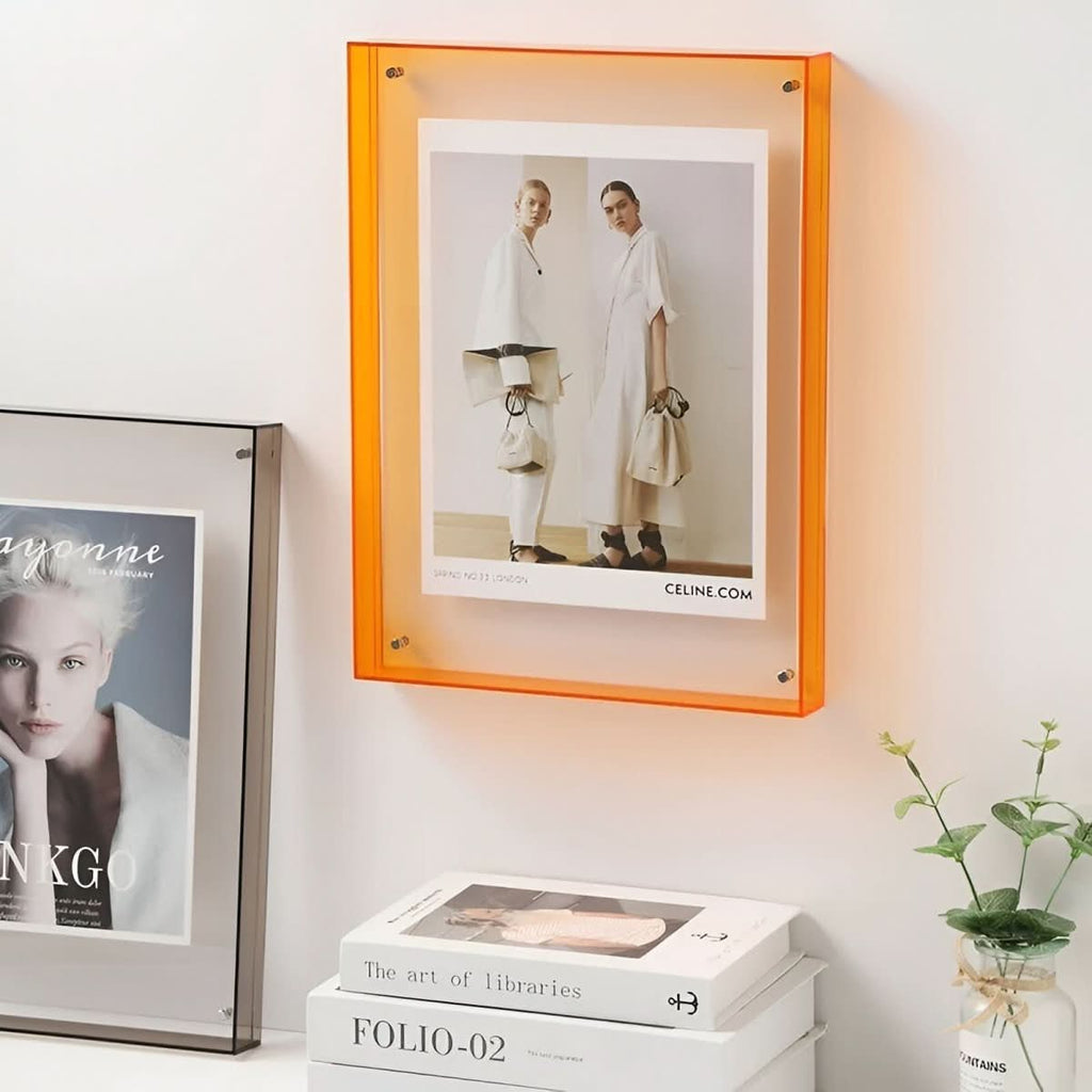 Crystaframe Klar Akryl Billedramme til Et Elegant Flydende Display