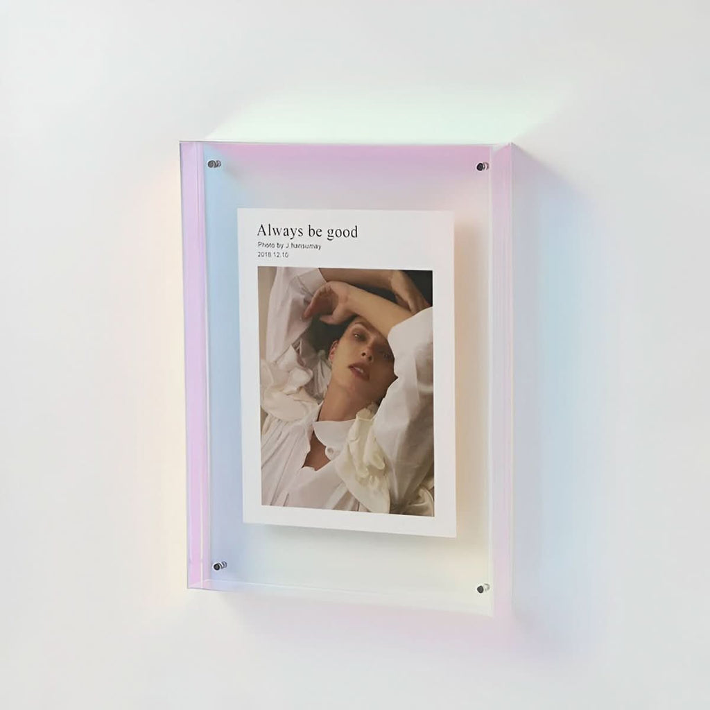 Crystaframe Klar Akryl Billedramme til Et Elegant Flydende Display