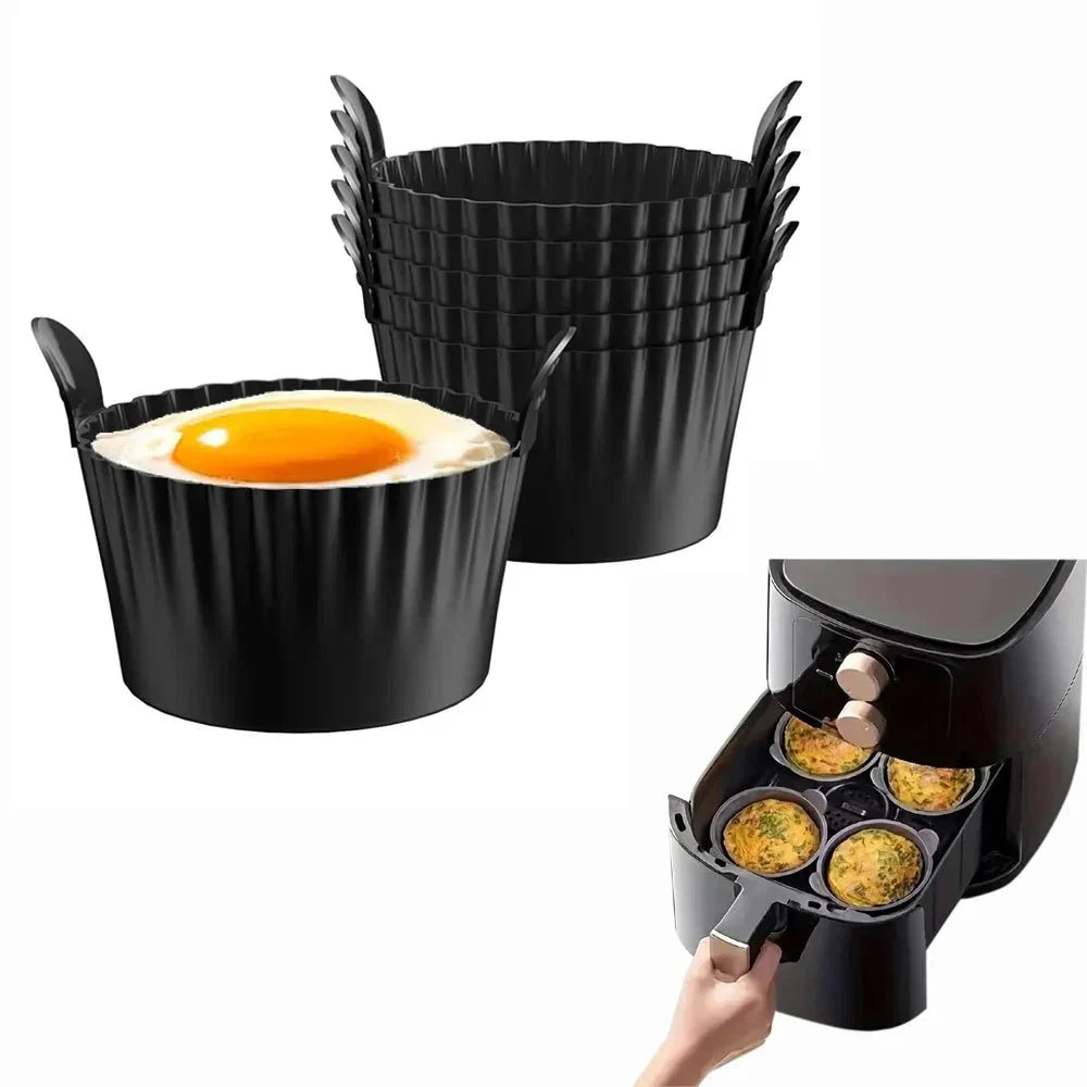 CUPBAKE Æggebægre af silikone, non-stick og genanvendelige, 6 stk.
