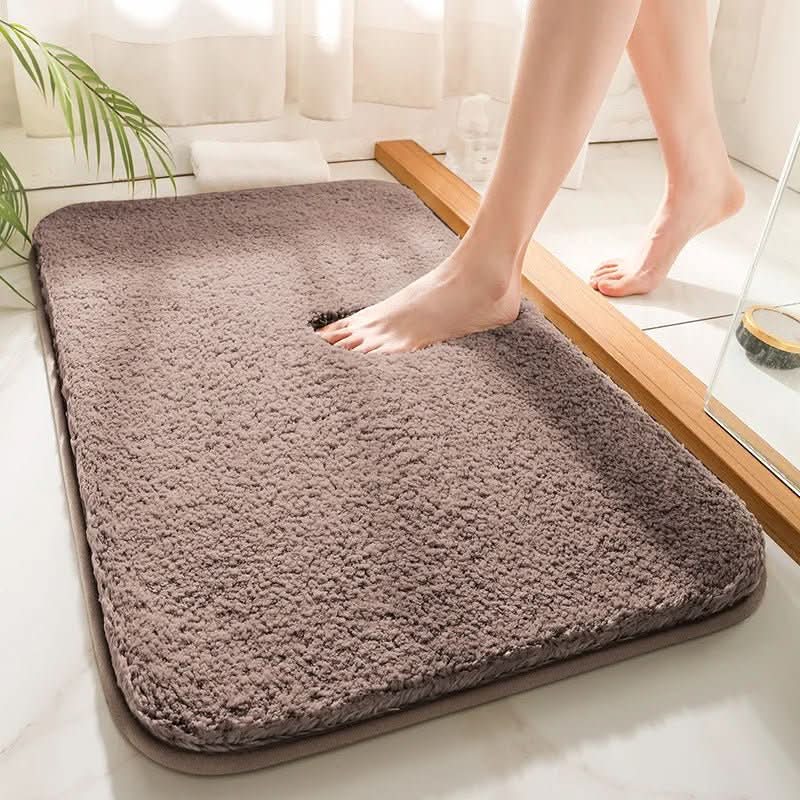 CUSHLY bademåtte med tyk mikrofiber og skridsikker bagside