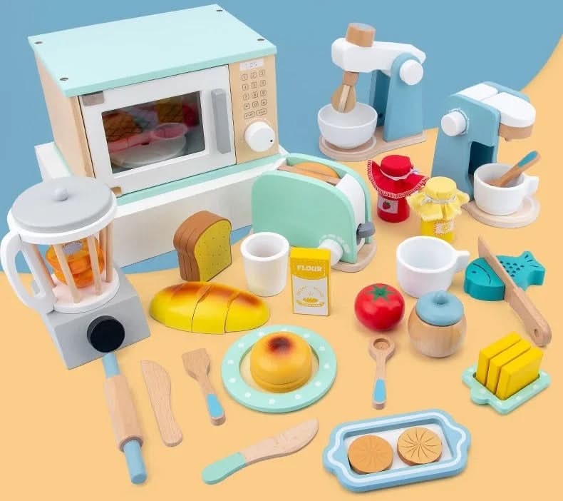 Zestaw kuchenny ChefNest z realistycznym drewnianym wyposażeniem dla małych kucharzy Kreatywna zabawa bez ekranu